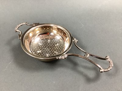 Lot 54 - A Hallmarked Silver Tea Strainer, SSLtd,...