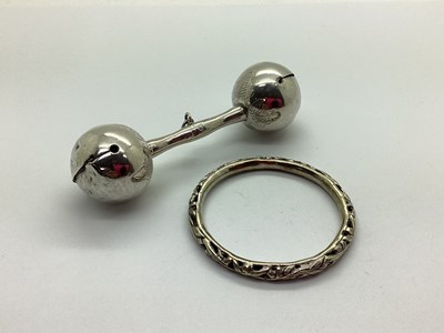 Lot 13 - A Chinese Rattle, (stamped marks rubbed)...