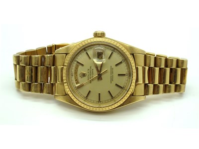 Lot 267 - Rolex; A 1970's 18ct Gold Oyster Perpetual Day-...