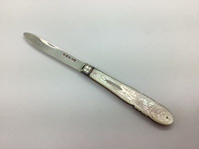 Lot 119 - A Victorian Hallmarked Silver and Mother of...