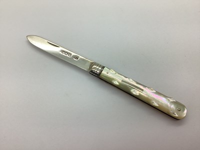 Lot 128 - An Edwardian Hallmarked Silver and Mother of...