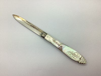 Lot 122 - A Victorian Hallmarked Silver and Mother of...