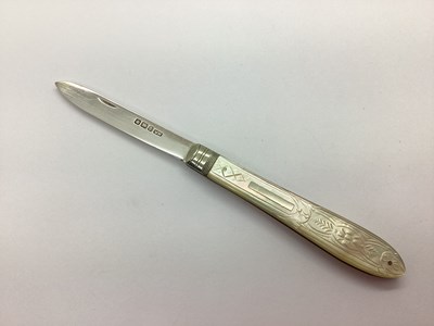 Lot 130 - A Victorian Hallmarked Silver and Mother of...