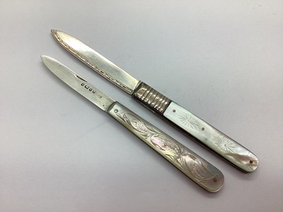 Lot 149 - A Georgian Hallmarked Silver and Mother of...