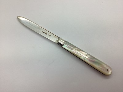 Lot 151 - A Victorian Hallmarked Silver and Mother of...