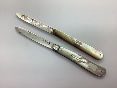 Lot 146 - A Victorian Hallmarked Silver and Mother of...