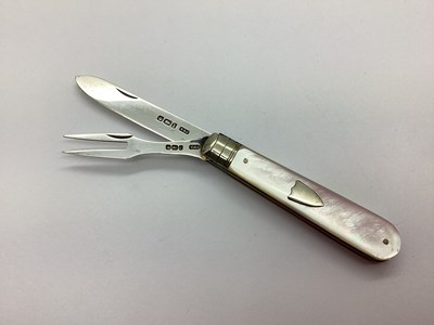 Lot 143 - An Edwardian Hallmarked Silver and Mother of...