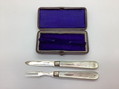 Lot 155 - A Victorian Hallmarked Silver and Mother of...
