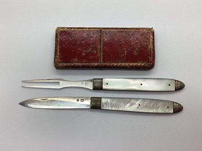 Lot 158 - A Georgian Part Hallmarked Silver and Mother...