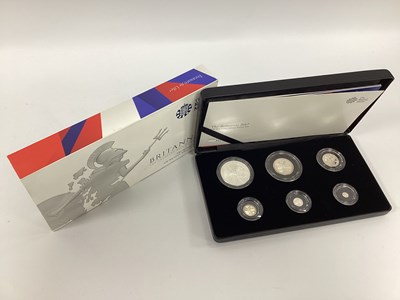 Lot 198A - 2017 Royal Mint Silver Proof Britannia Six...