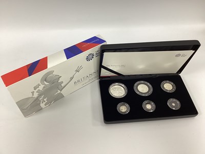 Lot 197A - 2017 Royal Mint Silver Proof Britannia Six...