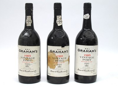 Lot 1389 - Port - Three Bottles of W. & J. Graham's 1985...