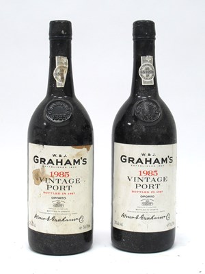 Lot 1424 - Port - Two Bottles of W. & J. Graham's 1985...