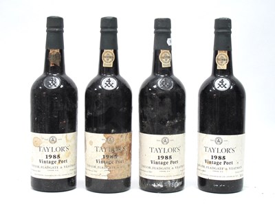 Lot 1405 - Port - Four Bottles of Taylor's 1985 Vintage...