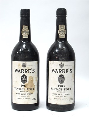 Lot 1394 - Port - Two Bottles of Warre's 1985 Vintage...