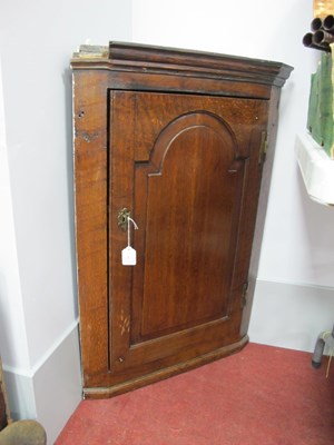 Lot 1493 - An XVIII Century Oak Flat Fronted Corner...