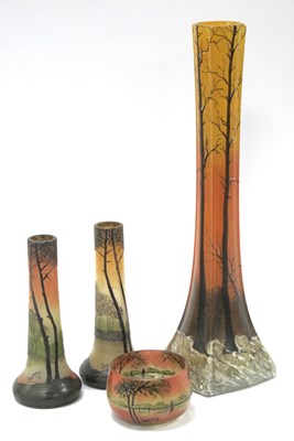 Lot 1013 - A Legras Glass Vase, of tapered form,...