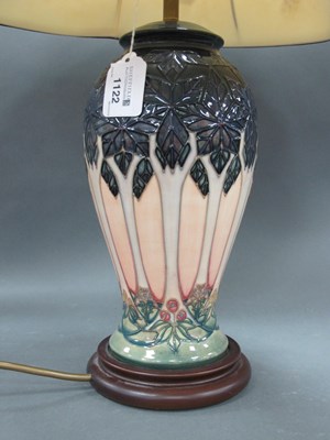 Lot 1122 - A Moorcroft Pottery Table Lamp, of ovoid shape,...