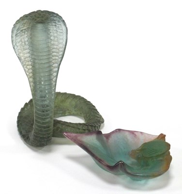 Lot 1003 - A Daum Nancy Pate De Verre Glass Dish, in the...