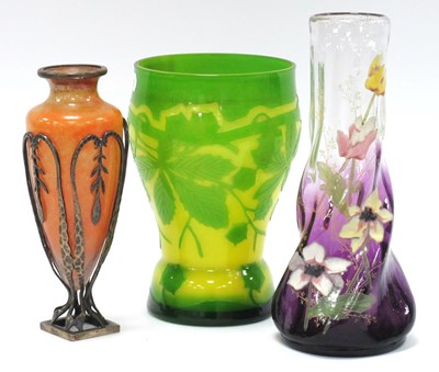 Lot 1021 - A Heckert Cameo Glass Vase, of baluster form...