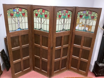 Lot 1548 - A Late XIX/Early XX Century Oak Art Nouveau...