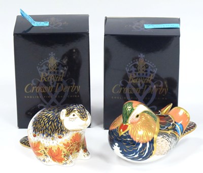 Lot 1104 - A Royal Crown Derby Porcelain Paperweight...