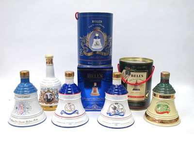 Lot 1441 - Whisky - Eight Bell's "Bell" Whisky Decanters,...