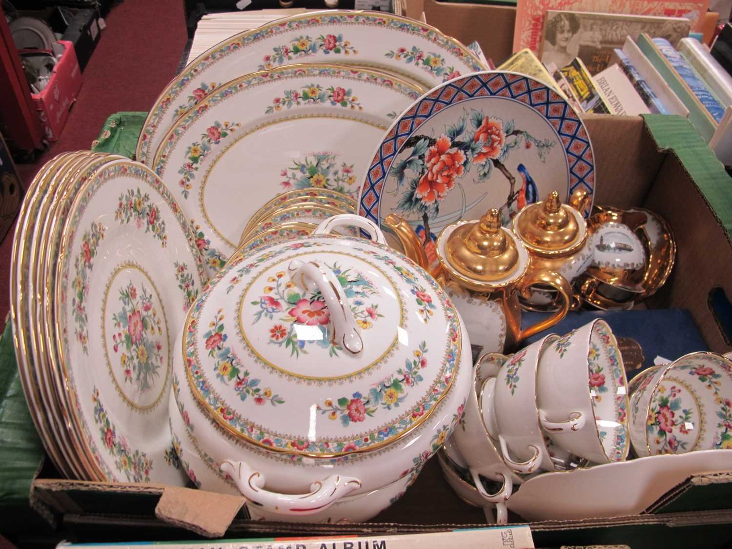 Lot 1132 - Coalport 'Ming Rose' part dinner service...