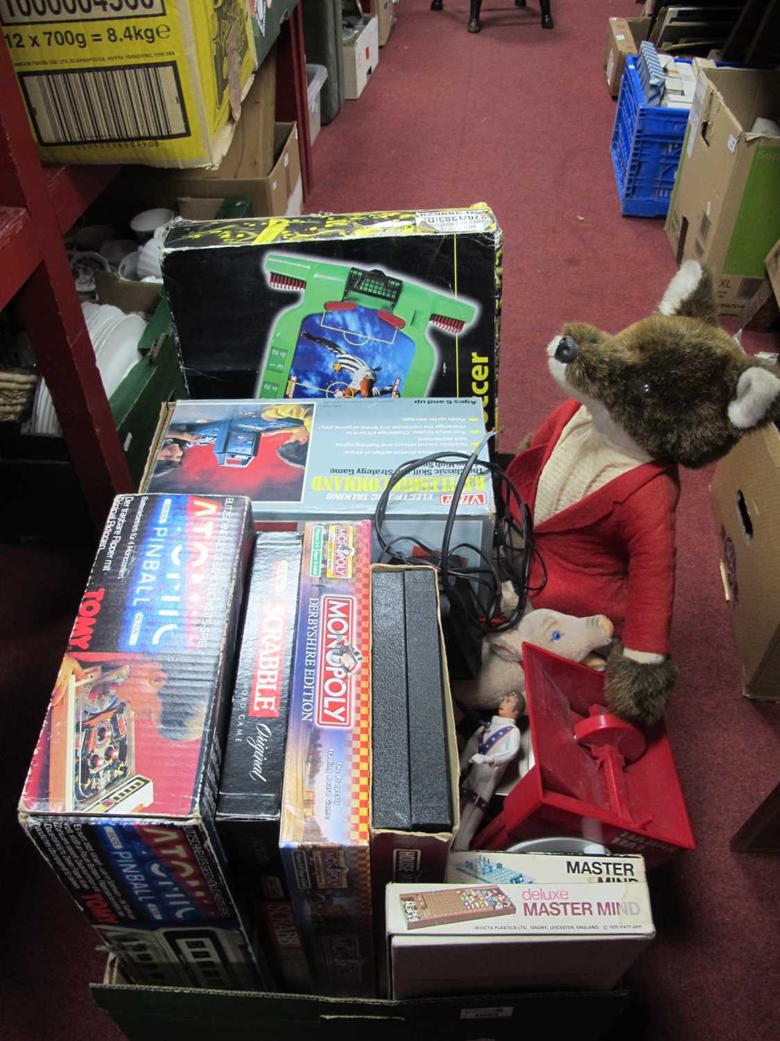 Lot 1083 - Toys and games to include Atomic Pinball,...