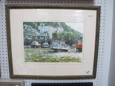 Lot 1481 - Alistair Butt watercolour entitled 'Fishermen'...