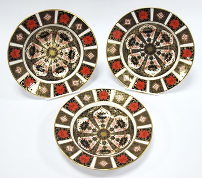 Lot 1031 - Three Royal Crown Derby Porcelain Plates,...