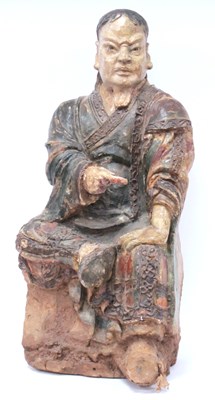 Lot 1136 - A Good Statue of Luohan, a follower of Buddha,...