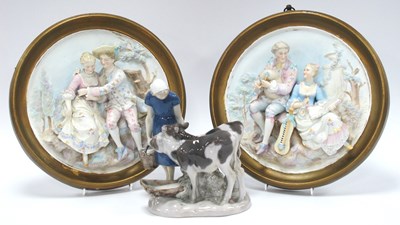 Lot 1030 - A Pair of Continental Bisque Porcelain...