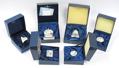 Lot 1046 - Three Border Fine Arts Enamel Trinket Boxes...