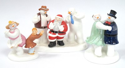Lot 1040 - Three Coalport Characters Snowman Series...