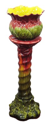 Lot 1116 - A Bretby Pottery Jardiniére and Stand, painted...