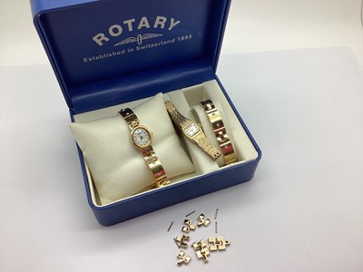 Lot 155 - Rotary; A Modern Gold Plated Ladies Wristwatch,...