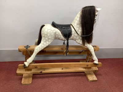 Lot 1552 - A Suffolk Rocking Horse, the cream horse with...