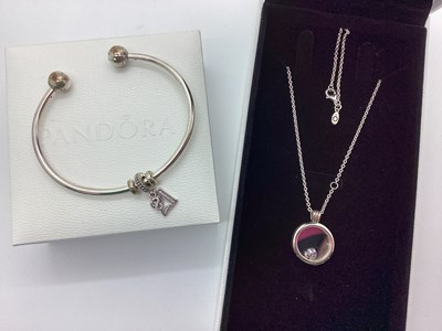 Lot 169 - Pandora; A Modern 'Floating Locket' Necklace,...