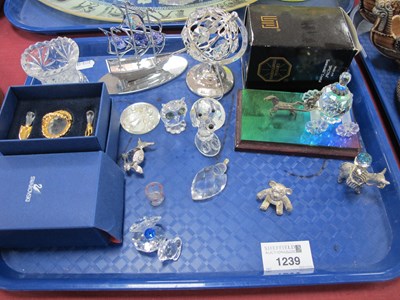 Lot 1239 - Swarovski glass garden tools in original box...