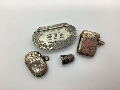 Lot 109 - Two Hallmarked Silver Vesta Cases, each with...