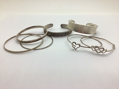 Lot 188 - Modern Bangles, including "925", "Sterling",...