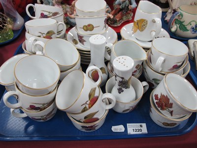 Lot 1220 - Royal Worcester 'Evesham' Cups, Saucers, etc:-...