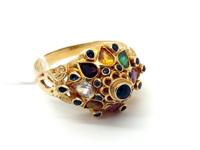 Lot 133 - A Middle Eastern Style Dress Ring, multi...