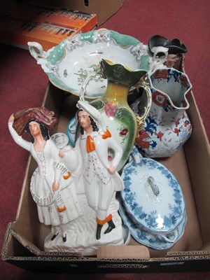 Lot 1144 - XIX Century Staffordshire Figure Group, tureen,...