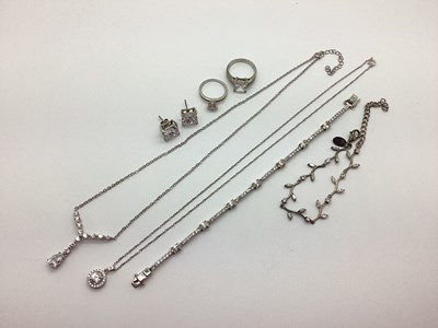 Lot 6 - A Collection of Stone Set Jewellery, stamped...