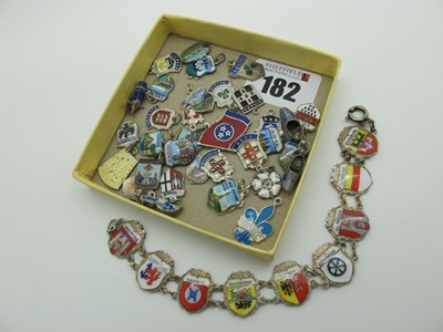 Lot 182 - A Souvenir Enamel Panel Style Bracelet,...