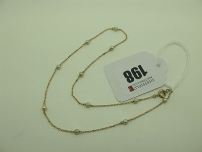 Lot 198 - A Dainty Pearl Chain Necklace. [2025304]