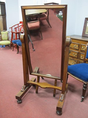 Lot 1500 - A XIX Century Mahogany Cheval Mirror, with...