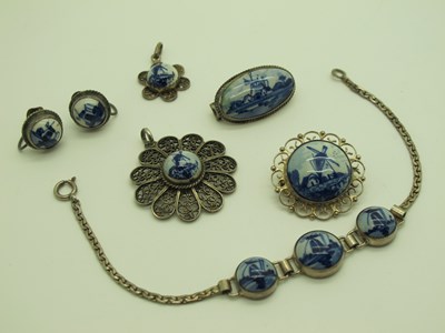 Lot 179 - A Small Collection of Delft Jewellery,...